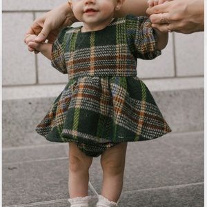 Baby Holly Plaid Dress Set - Ivy City Co - 3-6 months